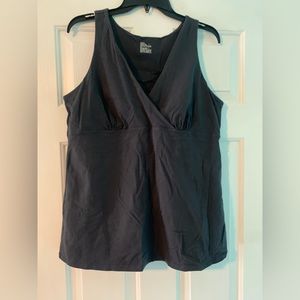 Dark gray tank with built in bra